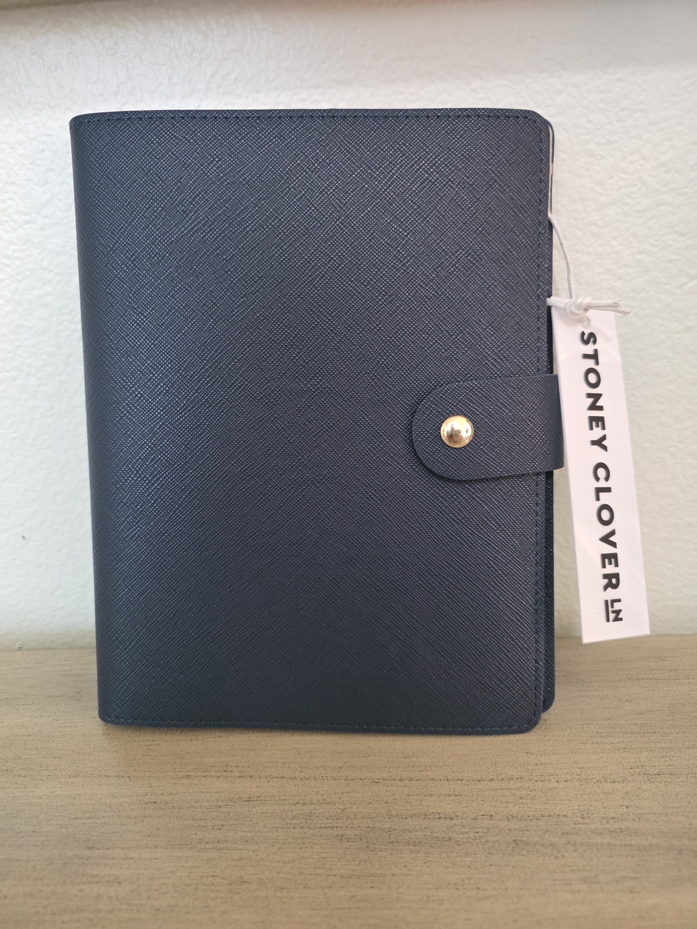 Stoney CLOVER LANE NWT Navy Leather Organizer Notebook